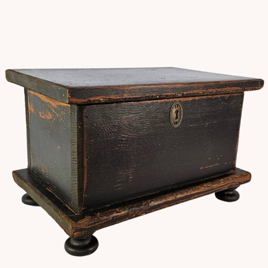 Sugar Box Wooden Black - 14"x 9"x9"