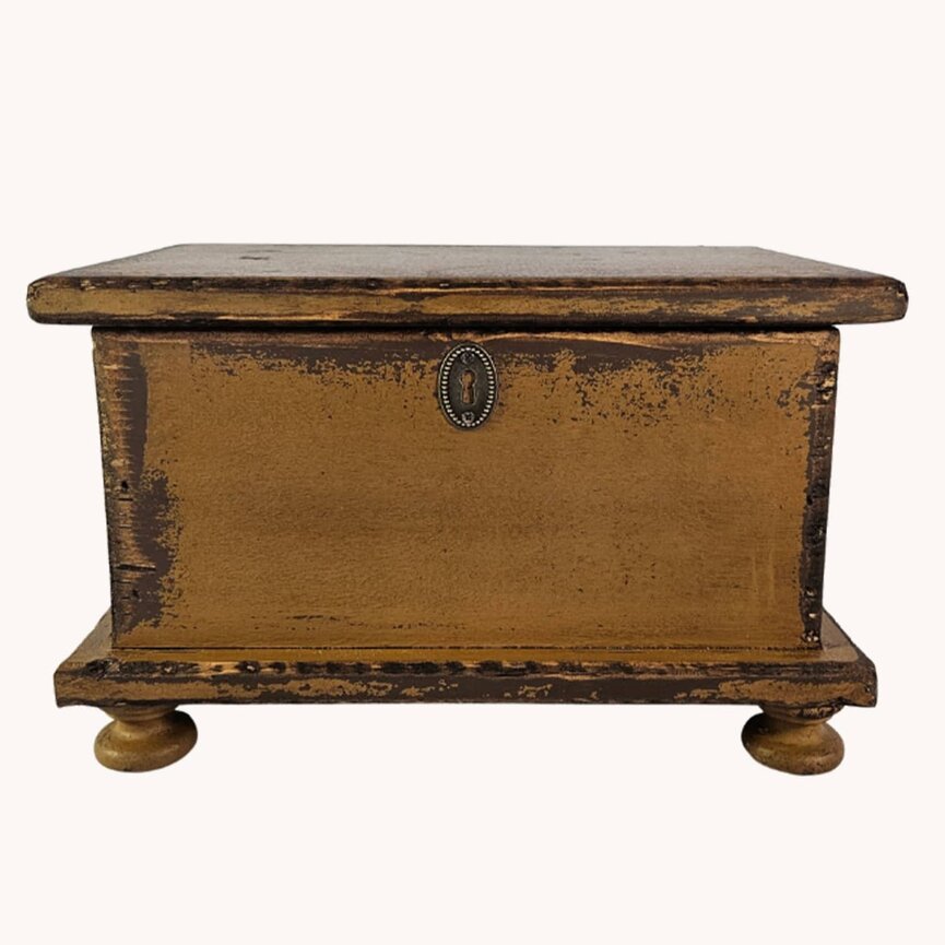 Sugar Box - Wooden Mustard  - 14"x 9"x 9"