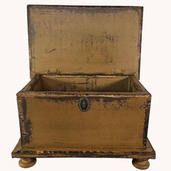 Sugar Box - Wooden Mustard  - 14"x 9"x 9"