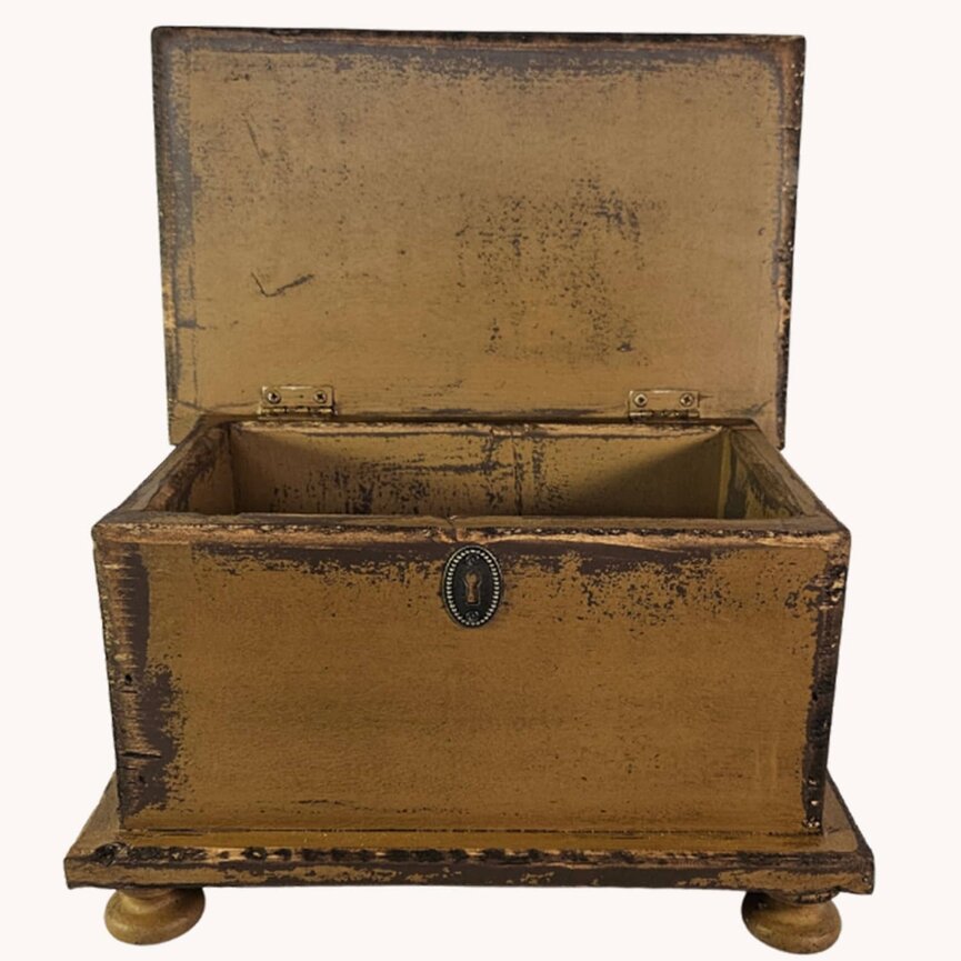 Sugar Box - Wooden Mustard  - 14"x 9"x 9"