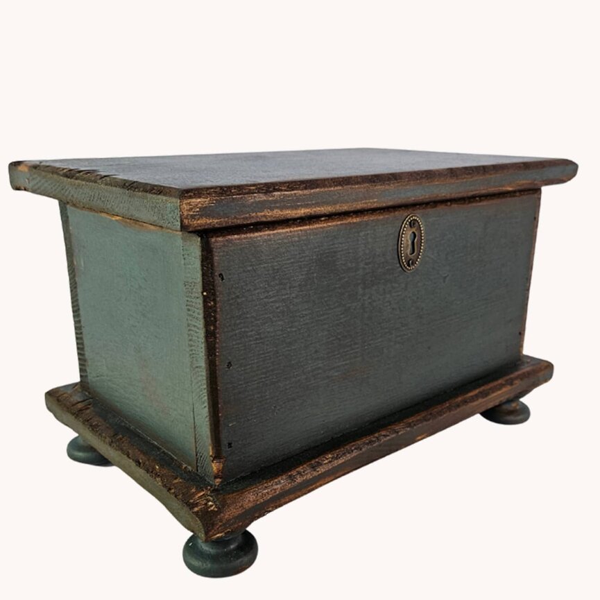 Sugar Box Wooden Arnett Blue - 14"x 8.5"x 8.5"