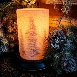 Three Christmas Trees Candle Sleeve - Gumdrop