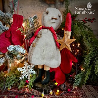 Ralph Snowboy Red Mittens & Striped Bag Bendable Arms