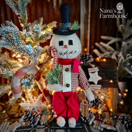 Bernie Snowboy Doll with Candy Cane