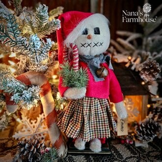 Emma Snowgirl Doll with  Candy Cane