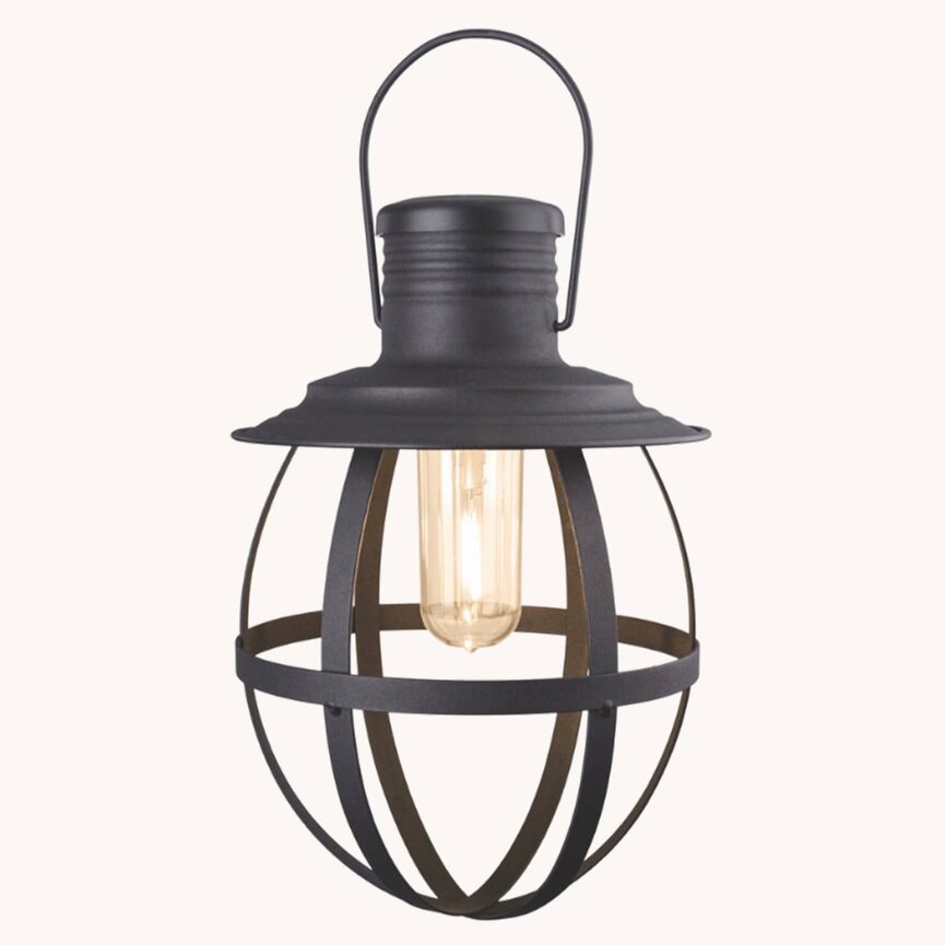 Hanging Lantern Outdoor Dusk To Dawn LED  - 11"x7"