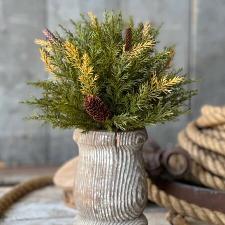 12 Long Needle Pine Half Sphere With Cones! Perfect For Christmas