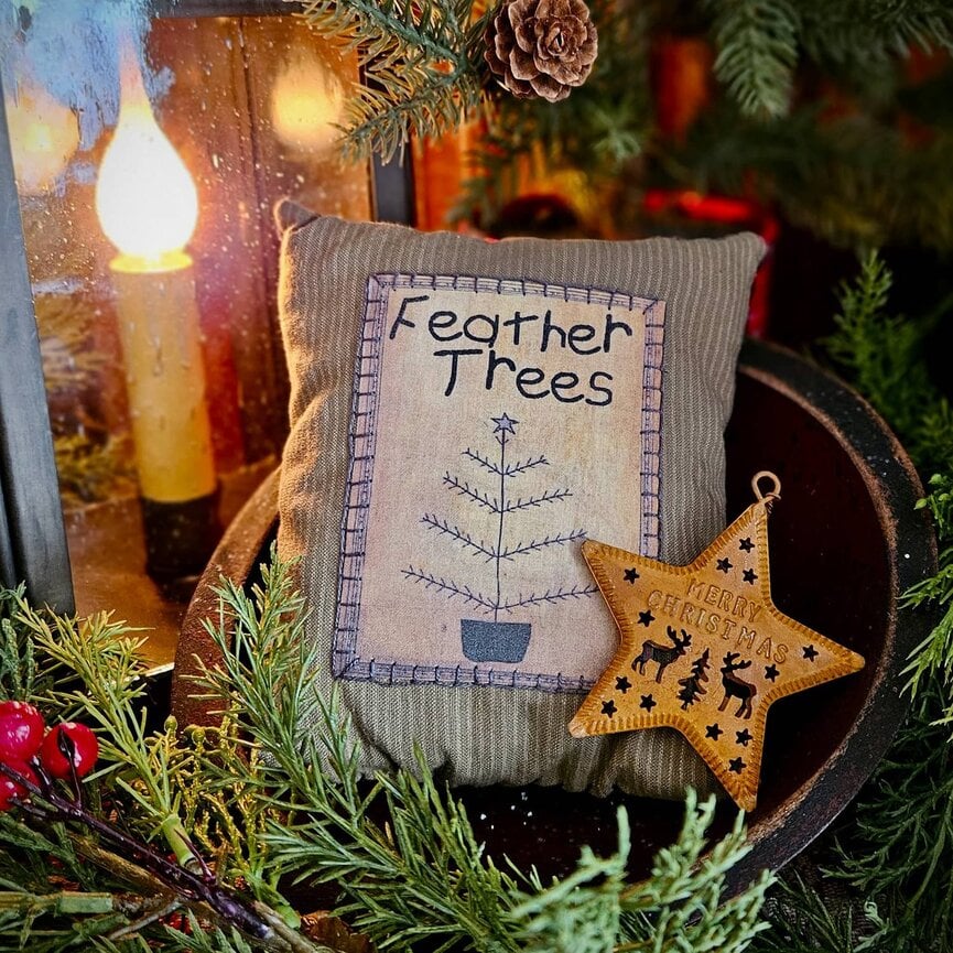 Feather Trees Bowl Filler Homespun & Flannel - 6x5.5