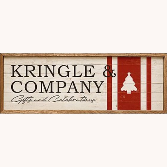 Kringle And Company Wooden Framed Sign