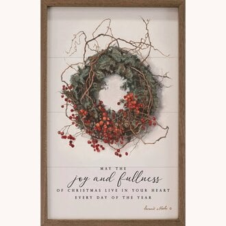 May The Joy And Fullness Wreath by Bonnie Mohr Sign
