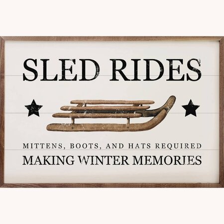 Making Winter Memories Sled Wooden Framed Sign