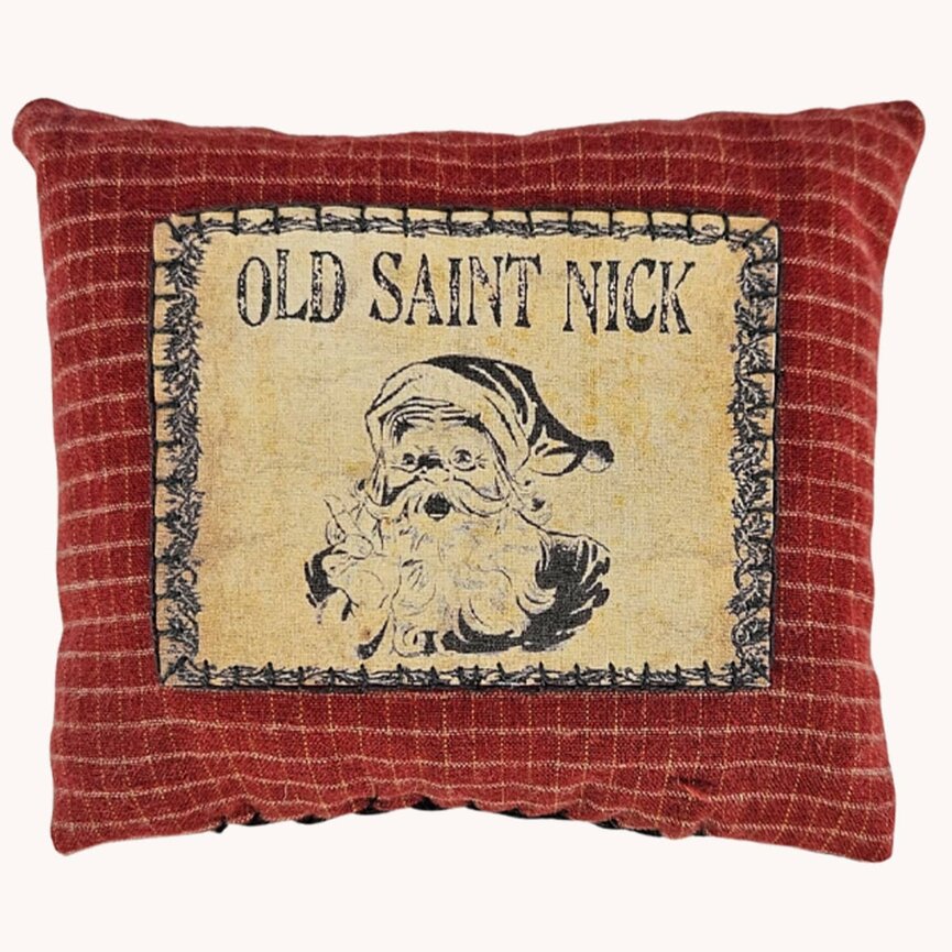 Old Saint Nick Bowl Filler Pillow - 5" x 6"