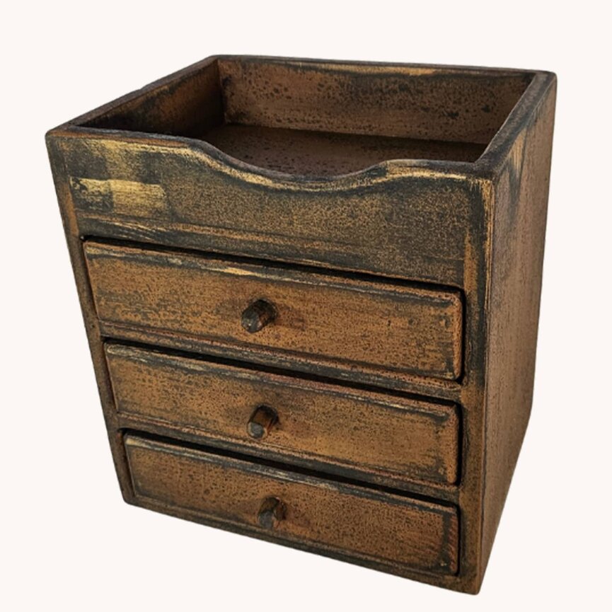 K Cup Cabinet Distressed Three Drawer