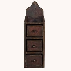 Three Drawer Distressed Wall Box