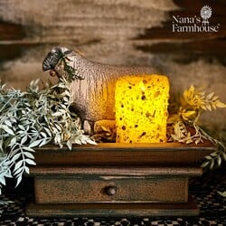 Square Wooden Candle Tray with Drawer