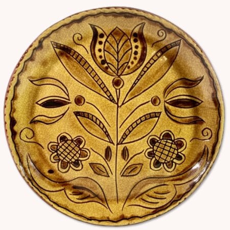 Tulip Sgraffito Plate - 10"