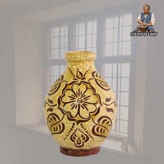 Redware Jug Tudor Rose Sgraffito - Extra Small