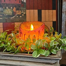 Bittersweet with Pumpkin Real Look Timer Pillar - 3x4