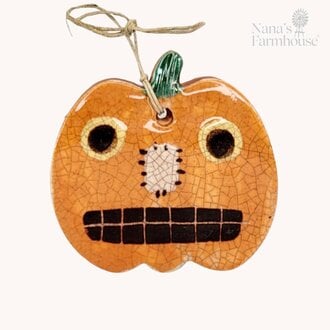 Pumpkin Patch Face Ornament