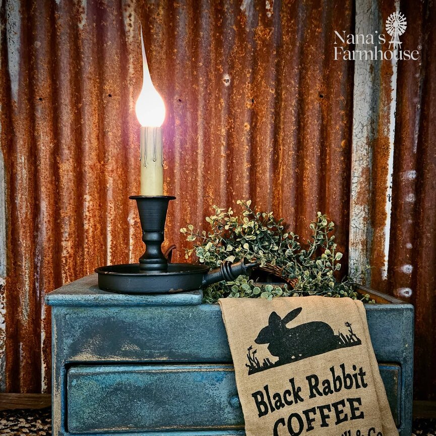 Scrooge Candle Pan with Short Handle Electric Lamp - 6.5"