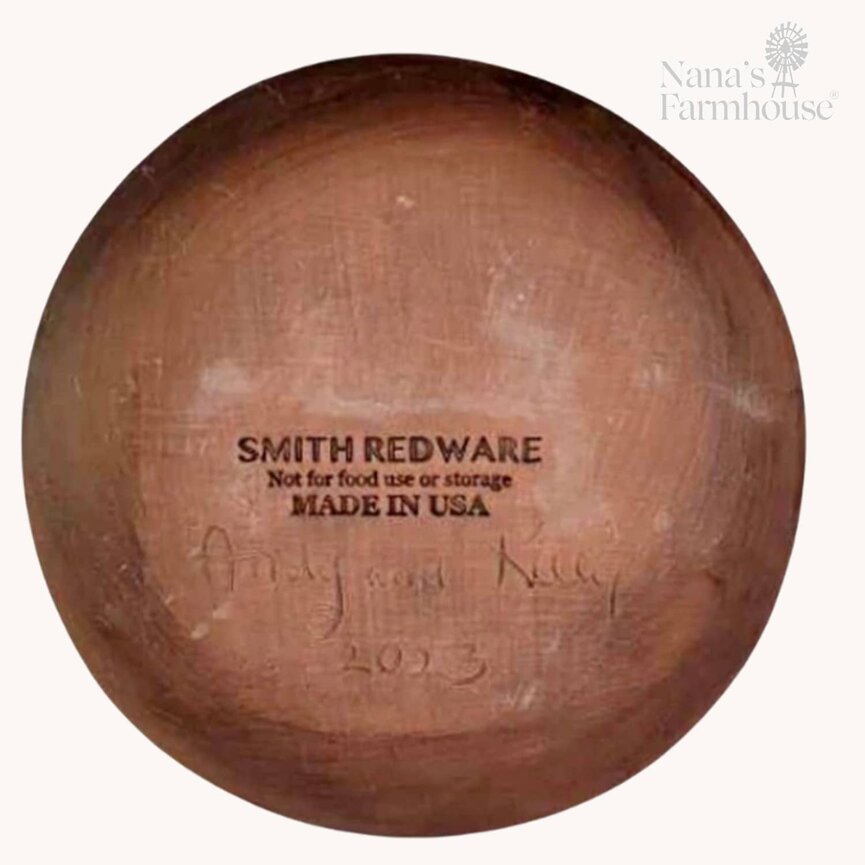 Smith Redware Plate - My Country Tis Of Thee with Star - 6"