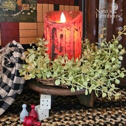 Bittersweet with Pumpkin Real Look Timer Pillar - 3x6