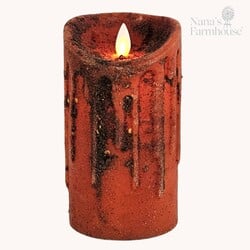 Bittersweet with Pumpkin Real Look Timer Pillar - 3x6