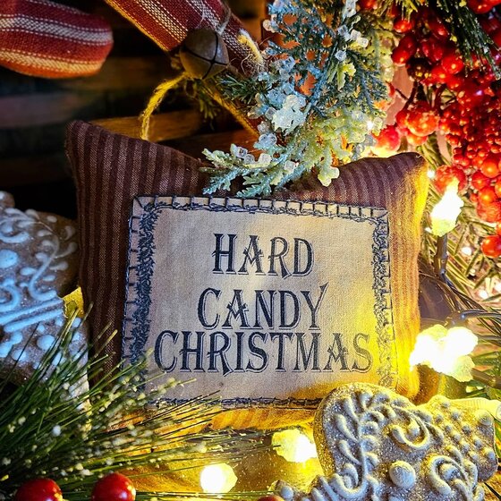 Hard Candy Christmas Bowl Filler Pillow