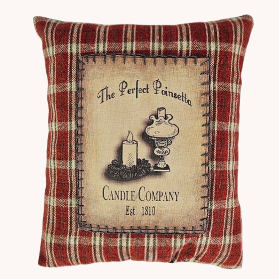 Perfect Poinsetta Bowl Filler Pillow