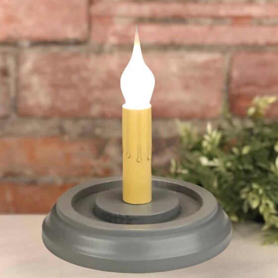 Grey Round Candle Sleeve Base