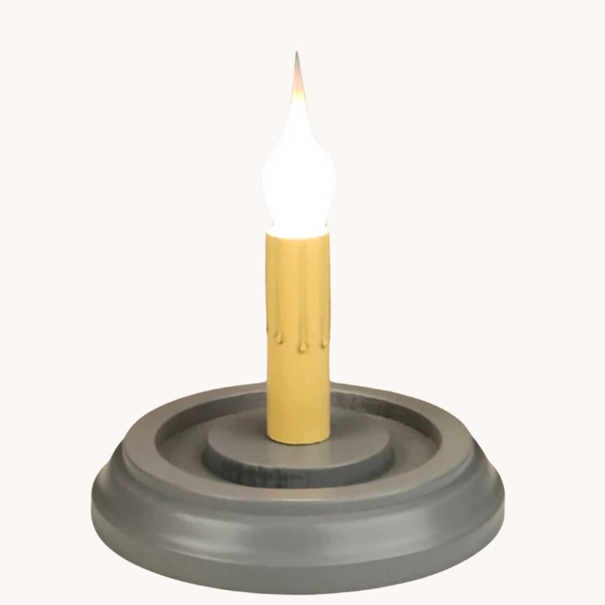Grey Round Candle Sleeve Base