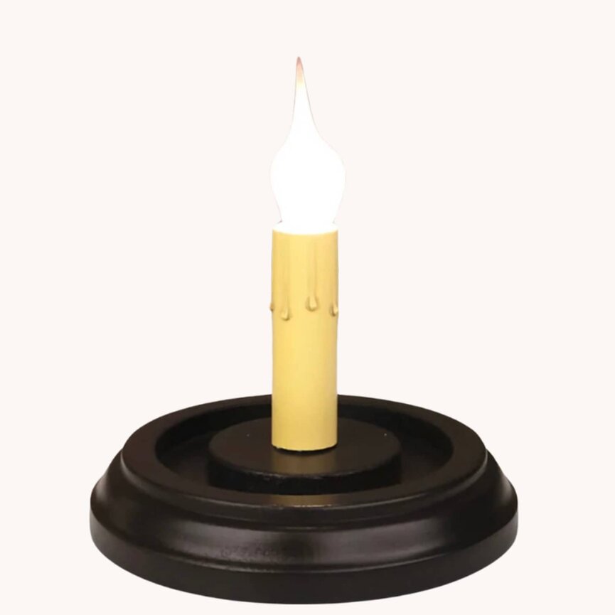 Black Round Candle Sleeve Base