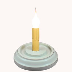 Country White Round Candle Sleeve Base