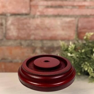 Round Candle Sleeve Base Classic Red Non-Electric