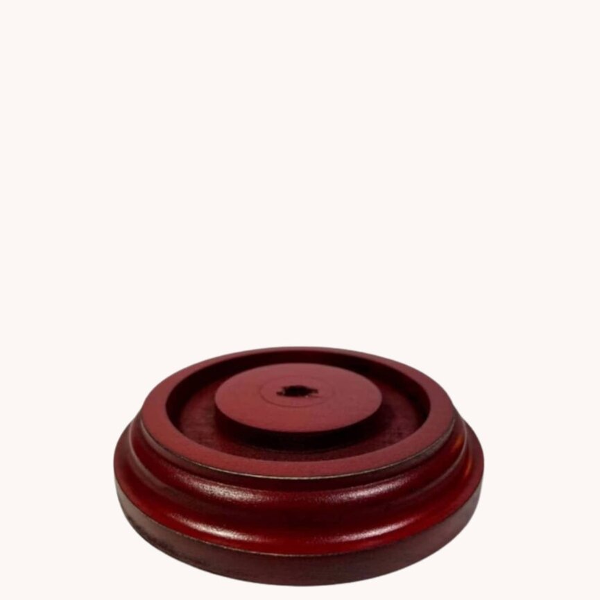 Round Candle Sleeve Base Classic Red Non-Electric