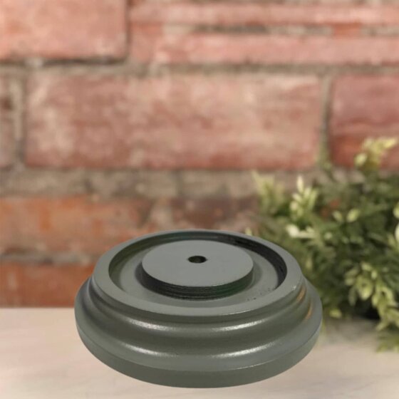 Round Candle Sleeve Base Classic Grey Non-Electric