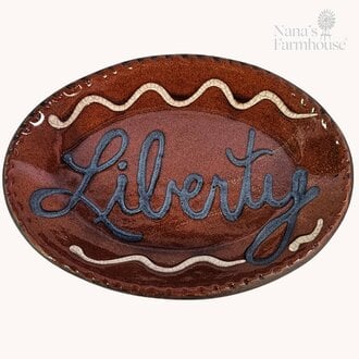 Smith Redware Liberty Oval Tray - 6.5"