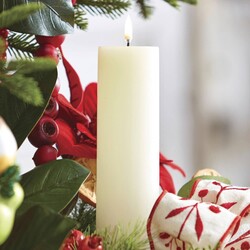 Ivory Pillar Candle Battery Operated with Timer - 2.25" x 9.75"