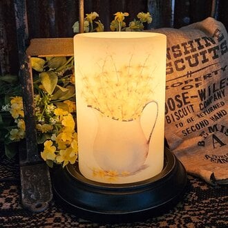 Rusty Pitcher Forsythia Candle Sleeve Vanilla
