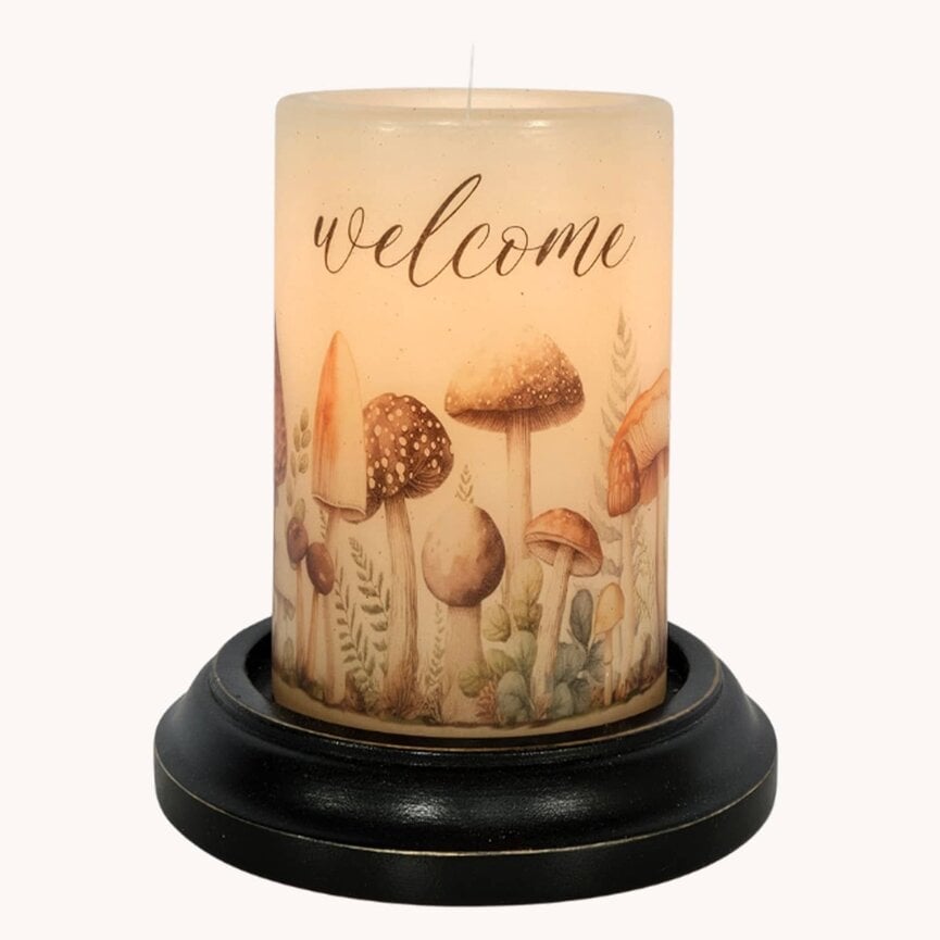 Welcome Forest Floor Candle Sleeve Antique  Vanilla