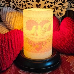 Valentine Greeting Card Candle Sleeve Gumdrop