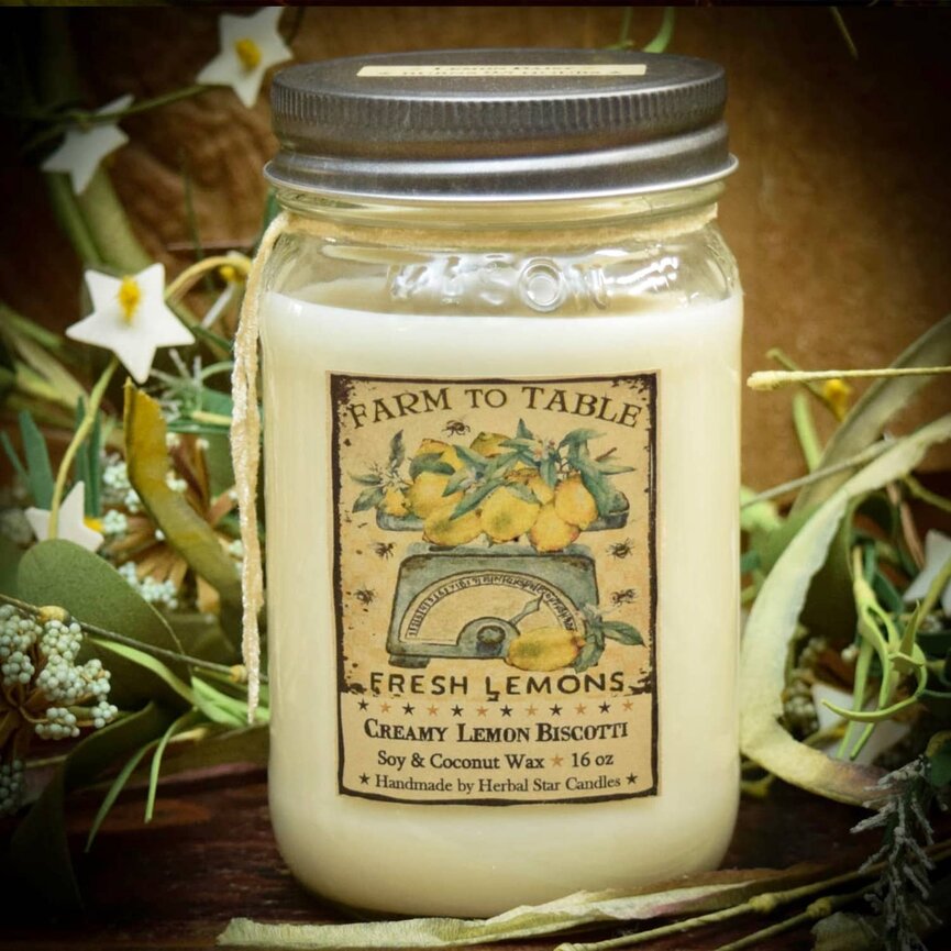 Lemon Daisy Soy Jar Candle - 16oz