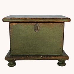Sugar Box - Wooden Green - 11" W x 8" D x 8" T