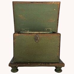 Sugar Box - Wooden Green - 11" W x 8" D x 8" T