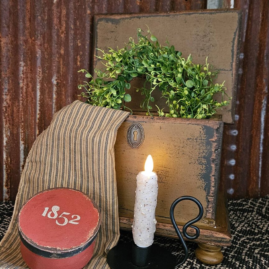 Sugar Box Wooden  Mustard - 11" W x 8" D x 8" T