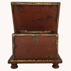 Sugar Box Wooden Cottage Red - 11" W x 8" D x 8" T