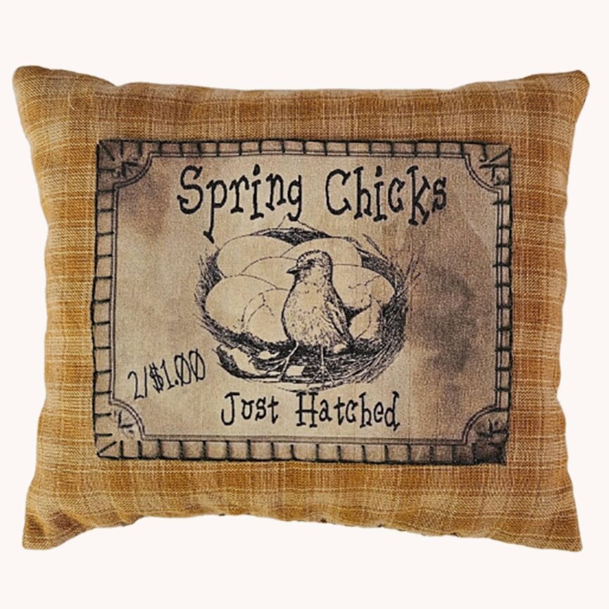 Spring Chicks Homespun Bowl Filler - 6.5 W x 6 L