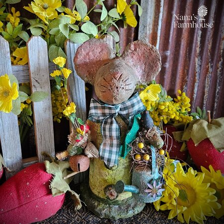 Krisnick -  Spring Mouse with Watering Can - 14"