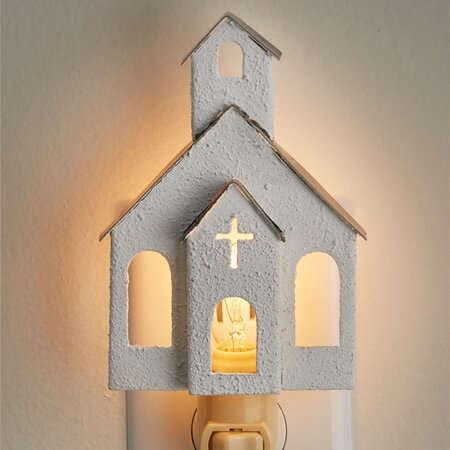 Church Night Light - 6.5" x 3.5" x 1" D