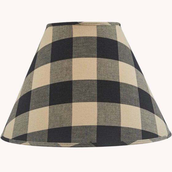 Wicklow Check Lampshade Black - 14"